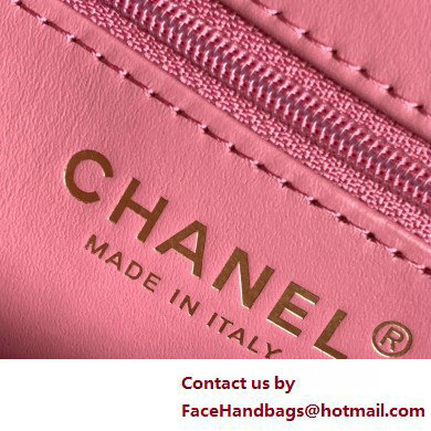 Chanel Cotton Tweed  &  Gold-Tone Metal Mini Shopping Bag AS4416 Pink 2025